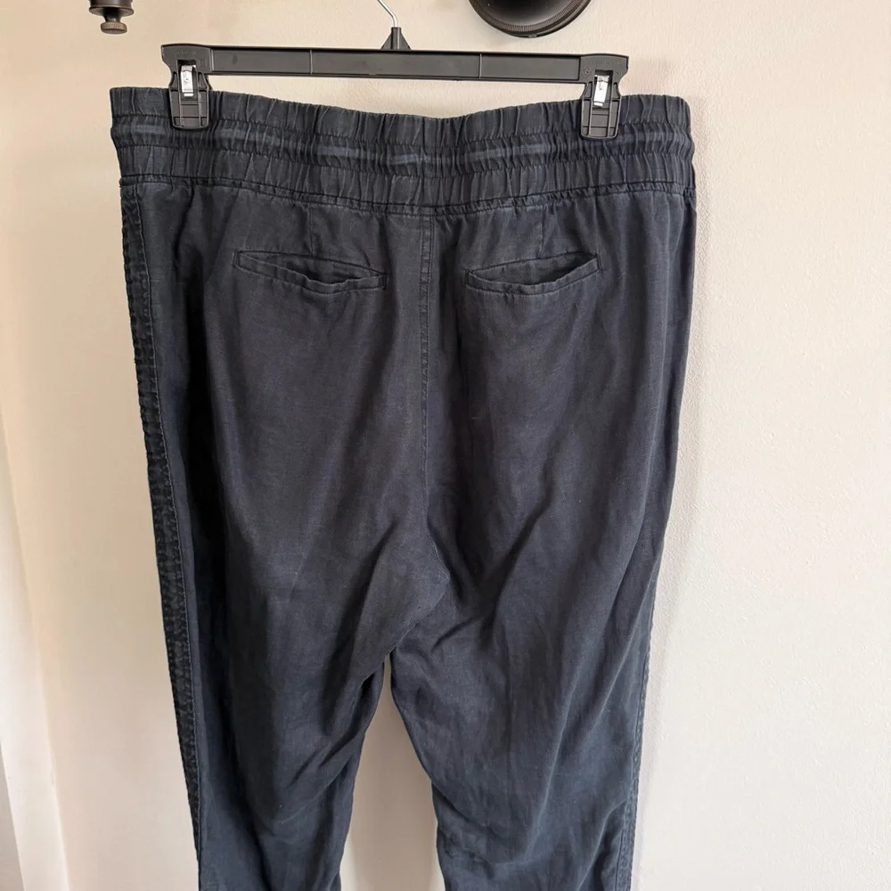 Athleta Women’s 100% Linen Black Casual Jogger Pants, size 16 - Picture 8 of 10